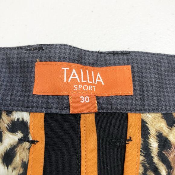 Tallia Sport Men’s Leopard Black Casual Size 30 Cotton Stretch Wrinkle Resistant - Picture 2 of 7